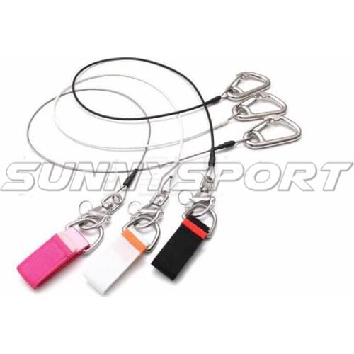 Safety rope lanyard free diving underwater moving hooked rope wristband combination