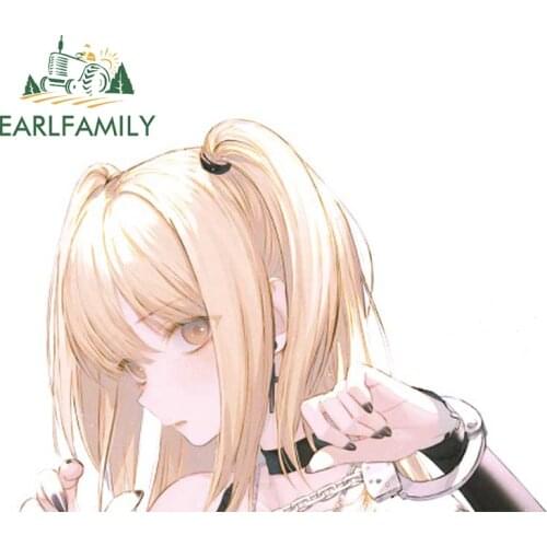 EARLFAMILY 13cm X 9.7cm for Death Note Car Stickers Sunscreen Fashionable Decal Scratch-Proof Caravan Motorcycle Decor Car Label