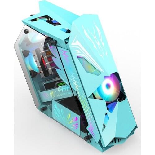 E-Sports Games Water-Cooled Tempered Glass Side Plate Internet Bar and Internet Desktop Computer Large and Small Internet