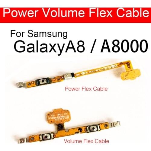 Power & Volume Flex Cable For Samsung Galaxy A8 SM-A8000 A8000 ON OFF Switch Side Kay Button Flex Ribbon Cable Replacement