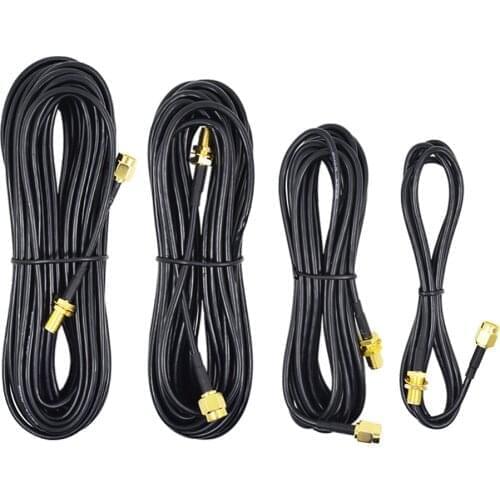 CHIPAL 6M 9M RG174 RP-SMA Extension Cable Male to Female Feeder Wire for Coaxial Wi-Fi WiFi WLAN Network Card Router Antenna