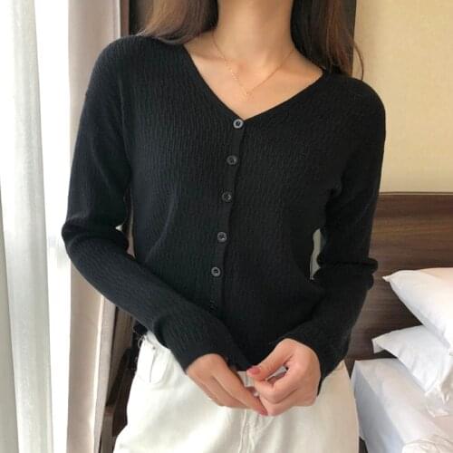 Cardigan Womens Knit Short Slimming Tops Spring Summer New Fashion Design Loose Casual Sweater