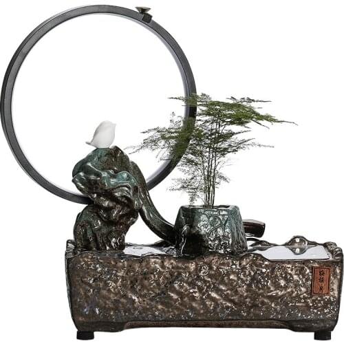 Ceramic Water Purifier Decoration Fortune Zen Living Room Decoration Home Humidifier Atomization Backflow Incense Burner