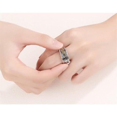 Pixiu Ring Wealth-saving Feng Shui Amulet Wealth Good Luck Adjustable Ring Buddhist Jewelry Ladies Mens Gift Accessories