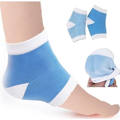 Kit de protectores para el cuidado de la piel de los pies agrietados calcetines de Gel hidratante de silicona 2 piezas