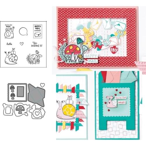 Snail Metal Cutting Dies And Stamps Stencils for DIY Scrapbook Album Photo Embossing Handmade Decorations Making