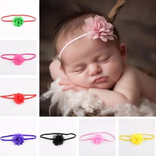 2018 NEW M89CNew 10Pcs Newborn Kids Girls Baby Toddler Chiffon Flower Hair band Headband Headwear