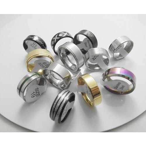 Wholesale 100 pcs Fashion New combination Mixed styles Stainless steel rings