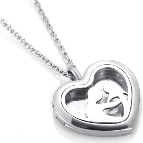 Ijp0188 Personal 3 Different Aromatherapy Heart Diffuser Fashion Essential Oil Perfume Freshener Pendant Necklace Pads As Gift