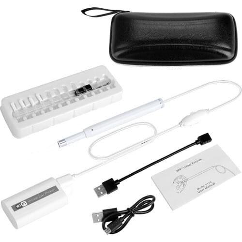 Ear Endoscope HD Wireless Ear Otoscope Mini Inspection Camera Portable Ear Cleaning Endoscope with Wifi Box for Iphone Andriod