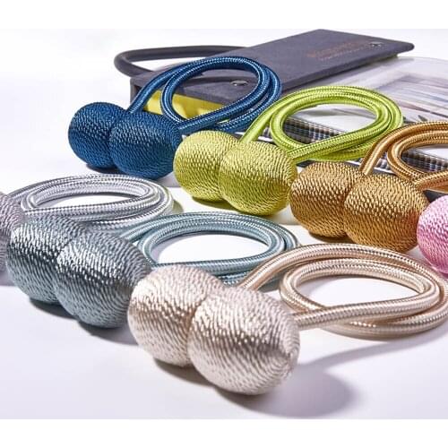 Simple Oxford Headset Curtain Magnetic Buckle DIY Lychee Curtain Strap Tie Beam Magnet Curtain Buckle Free Perforated Decoration