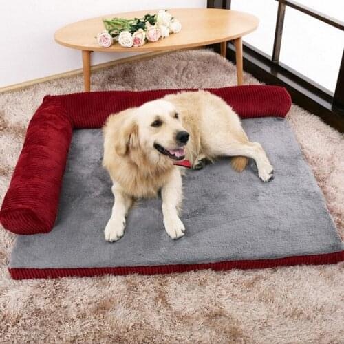 Dog Bed Pet Soft Cushion For Cats Dogs House Rectangle Soft Corduroy Pet Sleeping Mat Kennel For Large Medium Small Dogs Nest