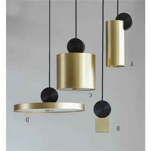 Nordic Modern Gold Led Pendant Lights Bedroom Dinning Room Kitchen Hanglampen Voor Eetkamer E27 Led Lamp Edison Light Bulb