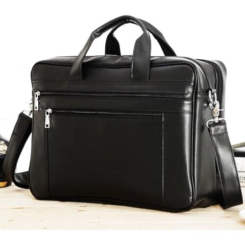 Large Mens Genuine Leather Handbag for Men Business Travel A4 Paper Messenger Bags 17 Inch Laptop Shoulder Bag Male Briefcase