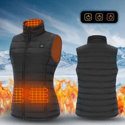 Women Lightweight Heated Vest Winter Warm Fleece Sweater Vest for Women Electric Heating Vest Female Sleeveless Slimming Coat