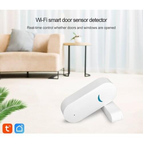 10PCS Smart WiFi Door Sensor APP Control Security Alarm Magnetic Switch Wireless Door Sensor Combined With Alexa Google Home