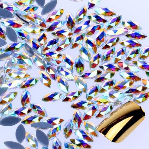 144pcs Hotfix Flatback Glass Rhinestones in 24 Shapes and Sizes Crystal AB For Nail DIY Jewelry Dress Garments Decorations