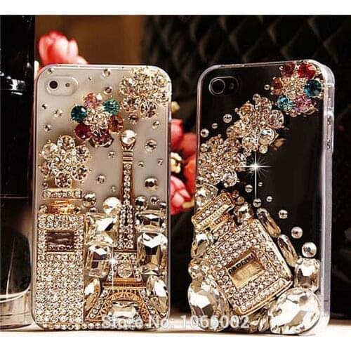3D Eiffel Tower Perfume Bottle Bling Cases For Samsung Galaxy S9 S10 S20 S21 Plus FE Note 10+ 20 Ultra 9 A50 A70 A51 A71 A42 5G