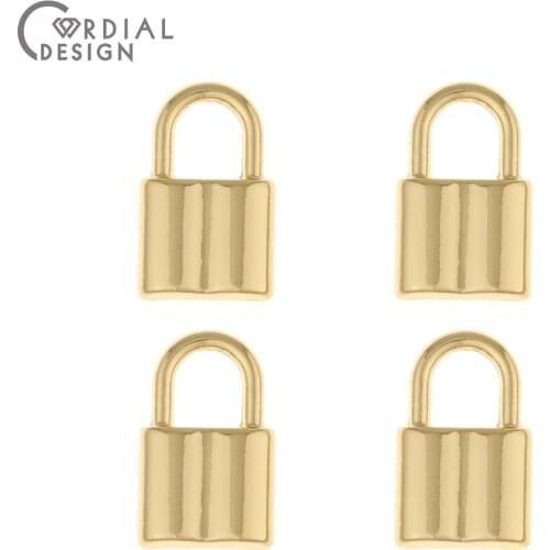 Cordial Design 100Pcs 10*16MM Jewelry Accessories/Pendant/Lock Shape/Jewelry Findings & Components/DIY Making/Charms/Hand Made
