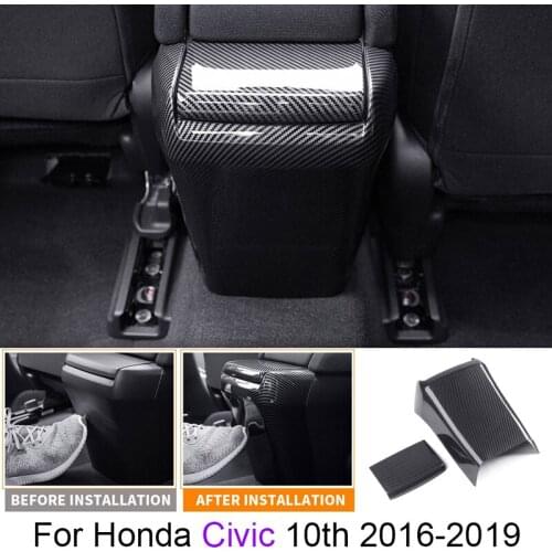 In-car Anti-kick Board Central Armrest Box Protective Interior Decoration Modification For Honda Civic 10th 2016-2019