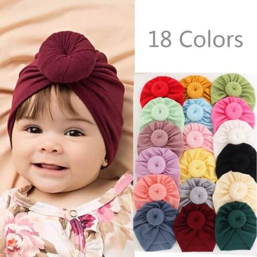Baby solid color ball head hat hood donut Indian hat girl hood baby foetal cap Muslim hood scarf