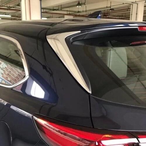 For Mazda CX9 CX-9 2016-2019 CX8 CX-8 2017-2020 Rear Window Spoiler Side Pillar Post Posts Cover Bevel Trim Exterior Accessories
