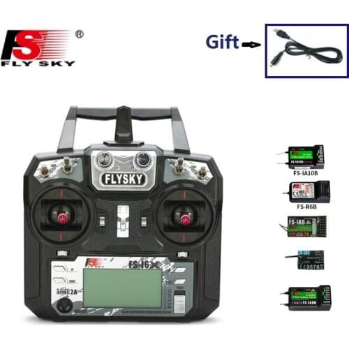 Flysky FS-i6X 2.4GHz 10CH AFHDS 2A RC Transmitter With IA6 iA6b iA10B Receiver For Rc Airplane Drone
