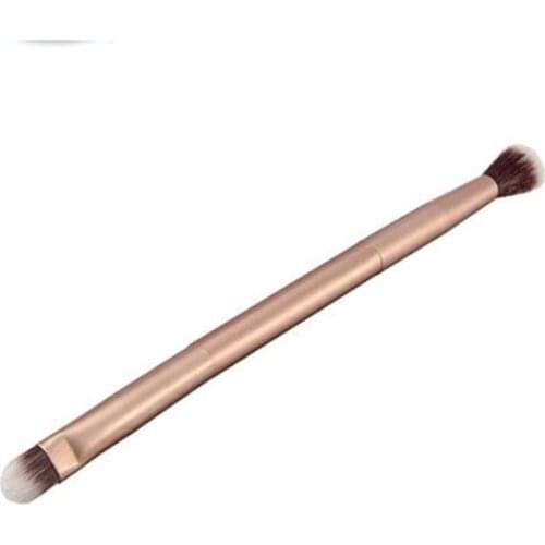 1pc Double Head Eye Shadow Brush Aluminum Handle Cosmetic Makeup Brushes High-grade Eyeshadow Make Up Brush
