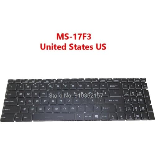 Laptop Backlit Keyboard For MSI Alpha 15 Creator 17M Alpha 15 A3DD MS-17F3 MS-16UK MS-16U6 English US Black New