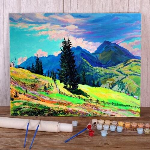 Landscape Storm Cloud DIY Painting By Numbers Complete Kit Oil Paints 40*50 Oil Painting Handmade For Kids Handicraft Art