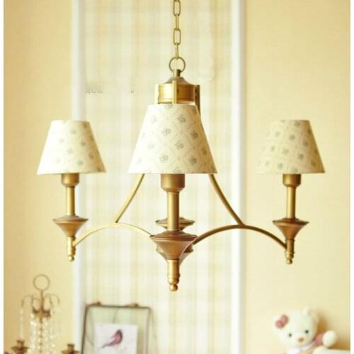 MIni children room Led Chandelier E27 LED light Kids fixtures dining room Garden Kitchen lighting Study cloth shade Chandeliers