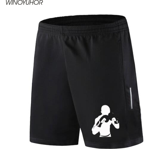 Boxing Sports Fighter Printed Short Pants Men 2020 New Summer Casual Sports Shorts Quick Dry Bodybuiding Sportswear Man
