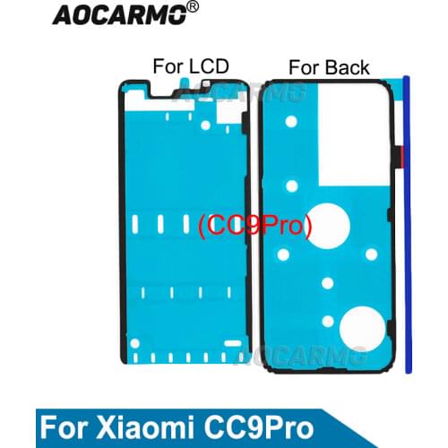 Aocarmo For XiaoMi CC9 Pro Back Cover Adhesive Back Door Sticker Rear Housing Tape