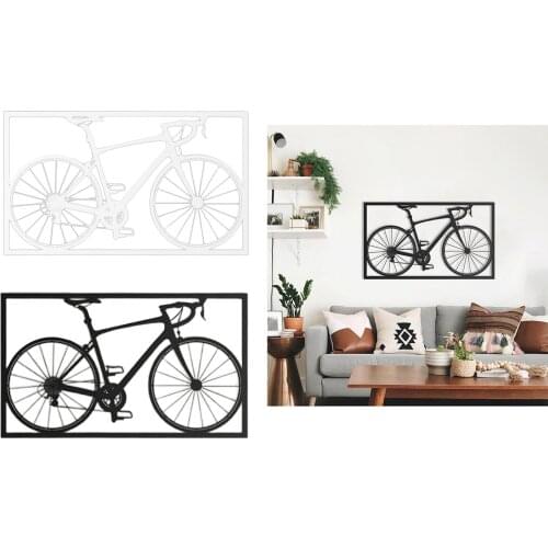 Bike Wall Art Living Room Wall Sculpture Carving Collectible Metal Crafts Farmhouse Cyclist Decor Gift Housewarming Decor