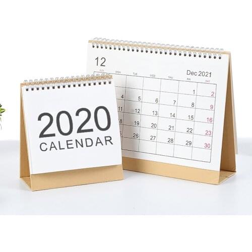 Desk Calendar Sep. 2020 - Dec. 2021 Desktop Monthly Calendar Notebook Daily Schedule Table Planner School Home Office Supplies