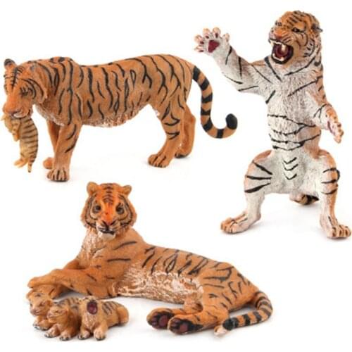 New Simulation Animal park wild animals Model Toy Figures Forest Tiger Animal PVC Figures Doll Toy For Kid Toys