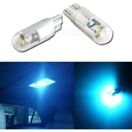 New 2x White/Ice Blue/Red/Amber/Purple T10 194 W5W 3-3030-SMD LED Replacement Bulbs for Car Parking City Lights Bulbs DC 12-24V