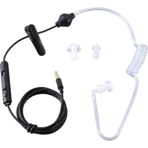 Single Stereo Secret Service Air Tube 3.5mm Anti Radiation Mobile Phone Headsets Headphone Earphone With Air Pipe