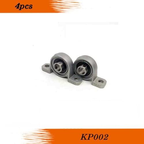 4pcs 15mm caliber Zinc Alloy mounted bearings KP002 UCP002 P002 insert bearing pillow block bearing housing