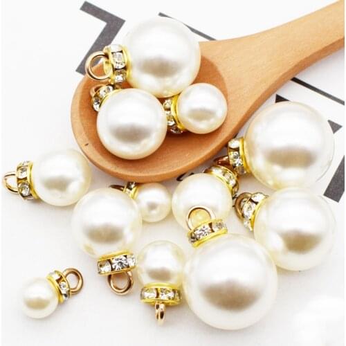 Imitation Pearl Charms Pendants Fashion Jewelry Findings DIY Earring Craft Supplies Women Hand Decoration Bead Clothing Button