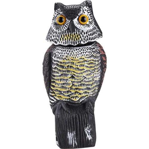 1Pc Realistic Bird Scarer Sound Owl Prowler Decoy Protection Repellent Pest Control Scarecrow Garden Yard Move Crafts
