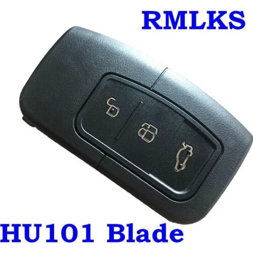 RMLKS 3 Button Smart Remote Key Shell Case Fob for Ford Focus Mondeo Galaxy S-Max With Emergency Key