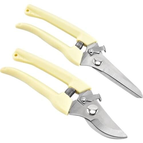 Plant Trim Garden Pruner Stainless Steel Branch Cutting Scissor Spring Pruning Shear Garden Tools