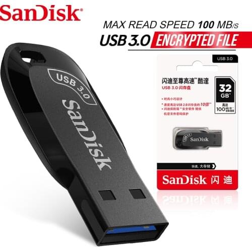 SanDisk Ultra Shift USB 3.0 Flash Drive CZ410 100MB/s MAX 32GB 64GB 128GB 256GB SecureAccess software files private flash drive