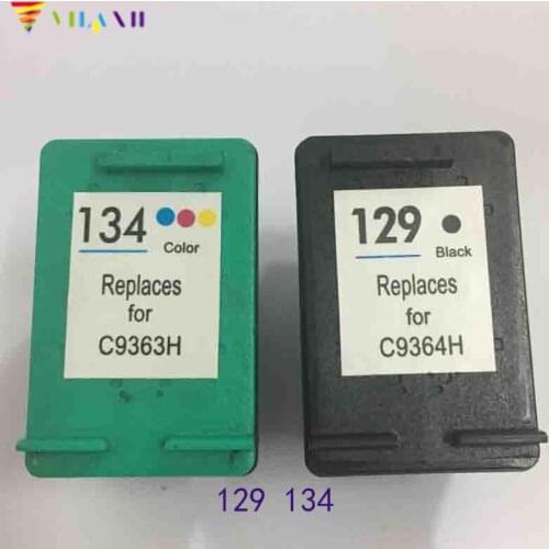 Vilaxh compatible Ink cartridge replacement for hp 129 134 DeskJet 5940 5943 6940 6943 6983 Photosmart 2570 2573 8000 Printer