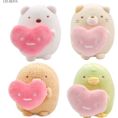 Sumikko Gurashi Corner Bio Plush Toys Cartoon Animal Penguin Bear Cat With Heart Stuffed Doll Anime Cute Pillow Cushion Soft Toy