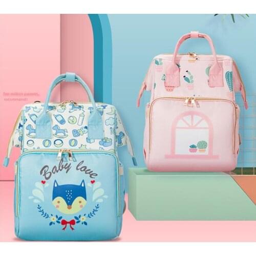 Baby Diaper Bag Printing Outdoor Travel Backpack Mommy Pregnant Women Waterproof Diaper Bag Mother Baby Bag Diaper Baby Care Bag