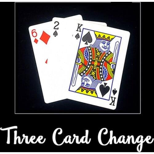 Three Card Change Card Magic Tricks Stage Close Up Magia Instant Card Change Magie Gimmick For Professional Magicians
