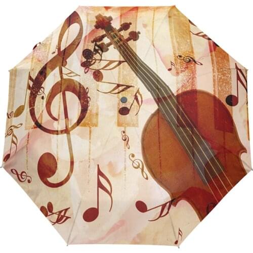 Creative Music Painting Umbrella Automatic Women Folding Umbrellas Female 8k Pongee Auto Open Close Travel Umbrella