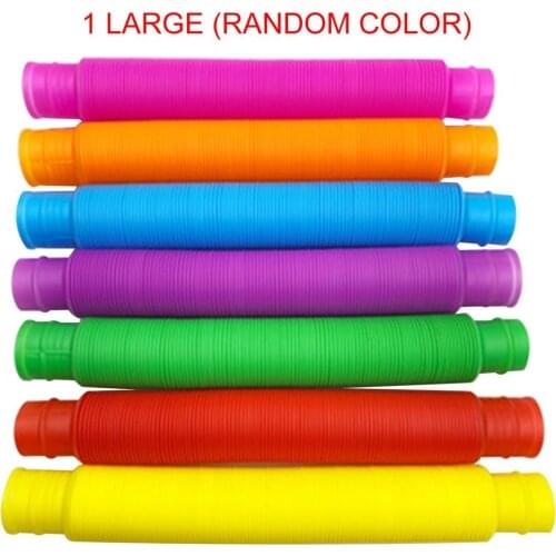 1 PCS Fidget Pop Tube Toys Pipe Sensory Toys For Stress And Anxiety Relief Cool Bendable Multi-Color Stimming Toys For Kids